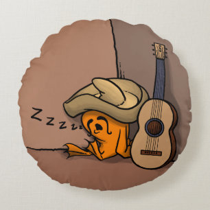 Frijole-Frosch-Siesta-Kissen Rundes Kissen