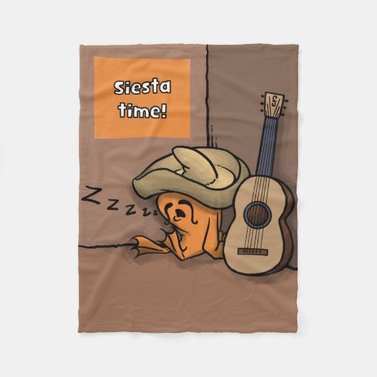 Frijole-Frosch-Siesta-Kleine-Decke Fleecedecke (Vorderseite)