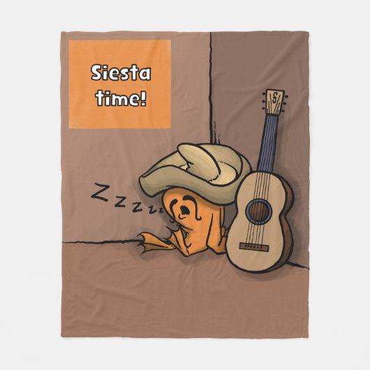 Frijole-Frosch-Siesta-Mitteldecke Fleecedecke (Vorderseite)