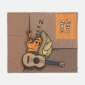 Frijole-Frosch-Siesta-Mitteldecke Fleecedecke (Vorderseite (Horizontal))