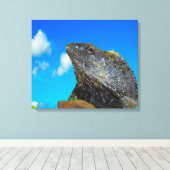 Frill halackte Lizard Leinwanddruck (Insitu (Holzboden))