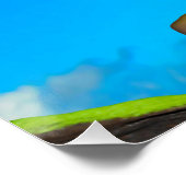 Frill halackte Lizard Poster (Ecke)