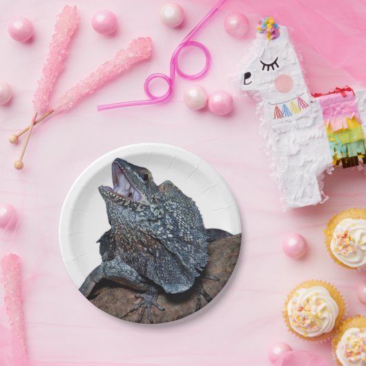 Frilled-Hals Eidechse Pappteller (Party)