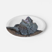 Frilled-Hals Eidechse Pappteller (Schrägansicht)