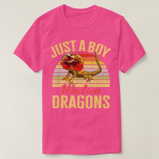 Frilled Lizard nur ein Junge, der Lieben Dragons H T-Shirt (Design vorne)