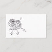 FRILLED-NECK LIZARD VISITENKARTE (Rückseite)