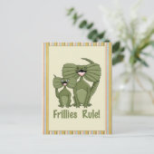 Frillies Rule Postkarte (Stehend Vorderseite)