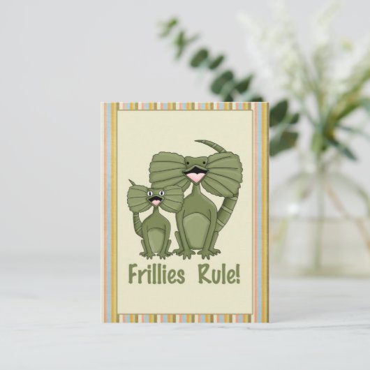 Frillies Rule Postkarte (Stehend Vorderseite)