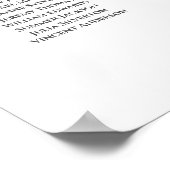 Frilly 15 Table Wedding Seating Chart White & Aqua Poster (Ecke)