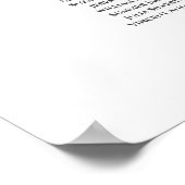 Frilly 22 Table Wedding Seating Chart White & Aqua Poster (Ecke)