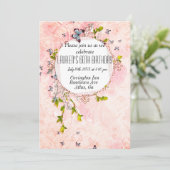 Frilly bezaubernd Geburtstag Einladung (Stehend Vorderseite)