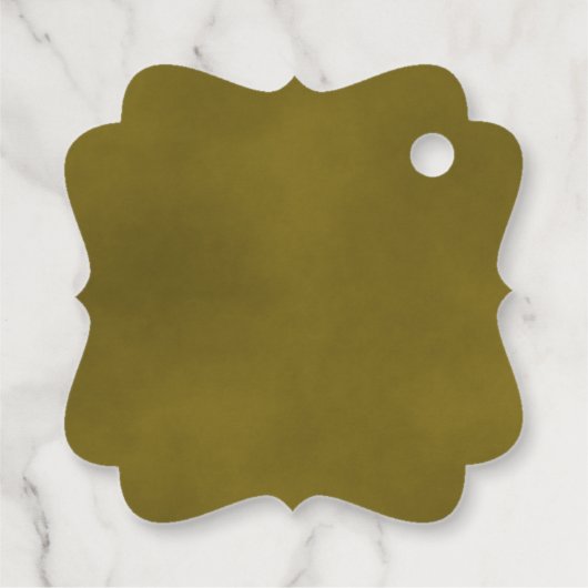 Frilly Corners Gold & White Wedding Vielen Dank Geschenkanhänger (Rückseite)