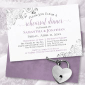 Frilly Elegant Lavender Wedding Probe Dinner Einladung