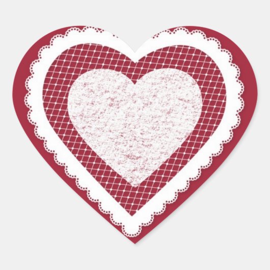 Frilly, Extravagant Valentine Martzkin-Aufkleber Herz-Aufkleber (Vorderseite)