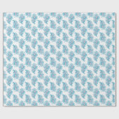 Frilly Frond in Rosa und Aquamarin Geschenkpapier (Flach)