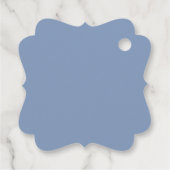 Frilly Light Blue & Silver Gray Wedding Vielen Dan Geschenkanhänger (Rückseite)