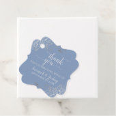 Frilly Light Blue & Silver Gray Wedding Vielen Dan Geschenkanhänger (Beispiel)
