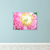 Frilly Pink Poppy Leinwanddruck (Insitu (Holzboden))