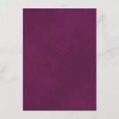 Frilly Silver Lace Magenta & Gray Wedding Details Begleitkarte (Rückseite)