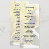 Frilly Yellow Stiefmütterchens Wedding Program Programm (Vorne/Hinten)