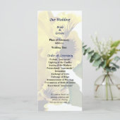 Frilly Yellow Stiefmütterchens Wedding Program Programm (Stehend Vorderseite)