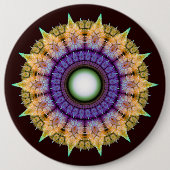Frily strahlende farbenfrohe Muster Button (Vorderseite)