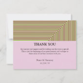 Fringe Stripes Lilac Dankeschön-Karte Dankeskarte (Vorderseite)