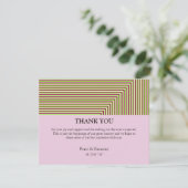 Fringe Stripes Lilac Dankeschön-Karte Dankeskarte (Stehend Vorderseite)