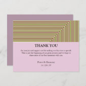 Fringe Stripes Lilac Dankeschön-Karte Dankeskarte (Vorne/Hinten)