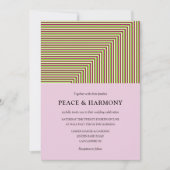 Fringe Stripes Lilac Einladung zur Hochzeit (Vorderseite)