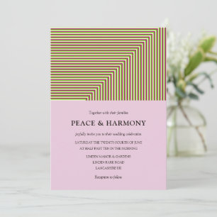 Fringe Stripes Lilac Einladung zur Hochzeit