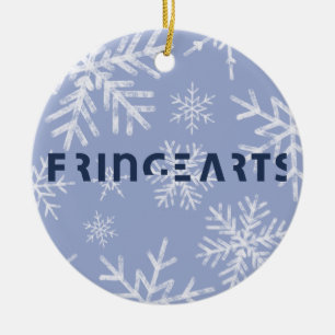 FringeArts Keramik Ornament - Schneeflocken