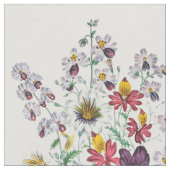 Fringeblumen und samtene Trompeten-Blume Stoff (Nahaufnahme)