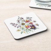 Fringeblumen und samtene Trompeten-Blume Untersetzer (Linke Seite)