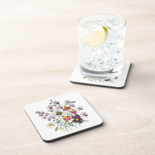 Fringeblumen und samtene Trompeten-Blume Untersetzer (Rechte Seite)