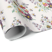 Fringeblumen und samtene Trumpet-Blume - Geschenk Geschenkpapier (Rolleneckpunkt)