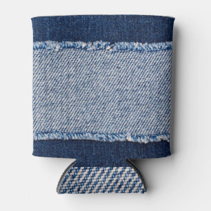 Fringed denim blauen Jeans Rahmen. Dosenkühler