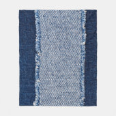 Fringed denim blauen Jeans Rahmen. Fleecedecke (Vorderseite)