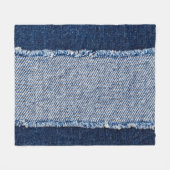 Fringed denim blauen Jeans Rahmen. Fleecedecke (Vorderseite (Horizontal))