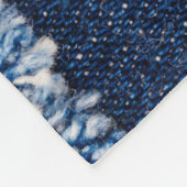 Fringed denim blauen Jeans Rahmen. Fleecedecke (Ecke)
