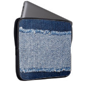 Fringed denim blauen Jeans Rahmen. Laptopschutzhülle (Vorne Rechts)