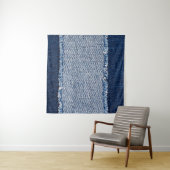 Fringed denim blauen Jeans Rahmen. Wandteppich (Beispiel (Horizontal))