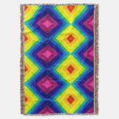 Fringed Gradient Prism Rainbow Art Throw Blanket Decke (Vorderseite Vertikal)