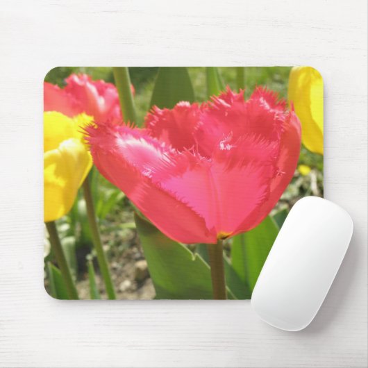 Fringed Tulips Mousepad (Mit Mouse)