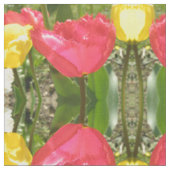 Frington Tulips Gemustertes Floßgeflecht Stoff (Nahaufnahme)