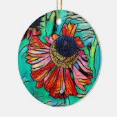 Fringy Helenium mit festem Glass-Look Keramik Ornament (Links)
