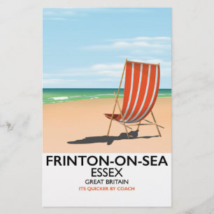 Frinton-on-Sea, Essex, Strandplakat. Briefpapier