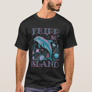 Fripp Island Sc Delfinliebhaber Buntes Strandanden T-Shirt