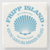 Fripp Island (Seashell) Steinuntersetzer (Vorderseite)