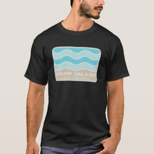 Fripp Island South Carolina Retro SC Waves Beach S T-Shirt